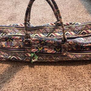RARE Ethnic Aztec BOHO Cotton Multicolor Aztec PatternYoga Bag